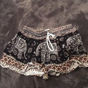 Elephant Print Shorts